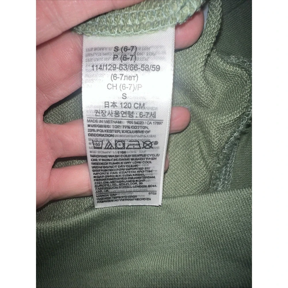 GAP Sweatshirt Green Unisex SMALL 6-7 NWT
